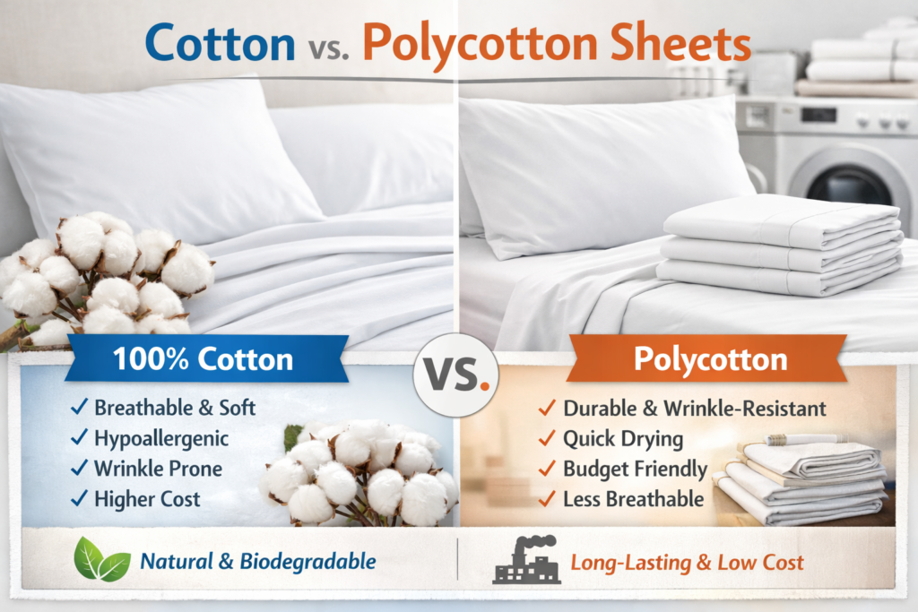 Polycotton vs. Cotton Sheets: Everything You Need to Know