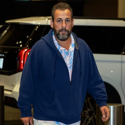 Adam Sandler wearing Philadelphia-inspired hoodie in casual style