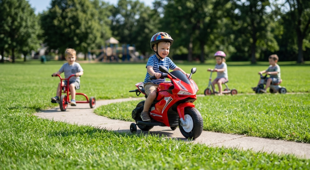 kids happely riding small bike Which kids bikes are safe for two year old kids to ride easily