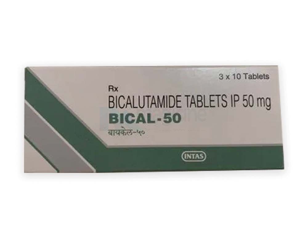 How does Bicalutamide 50mg Tablet acts as an antiandrogen?