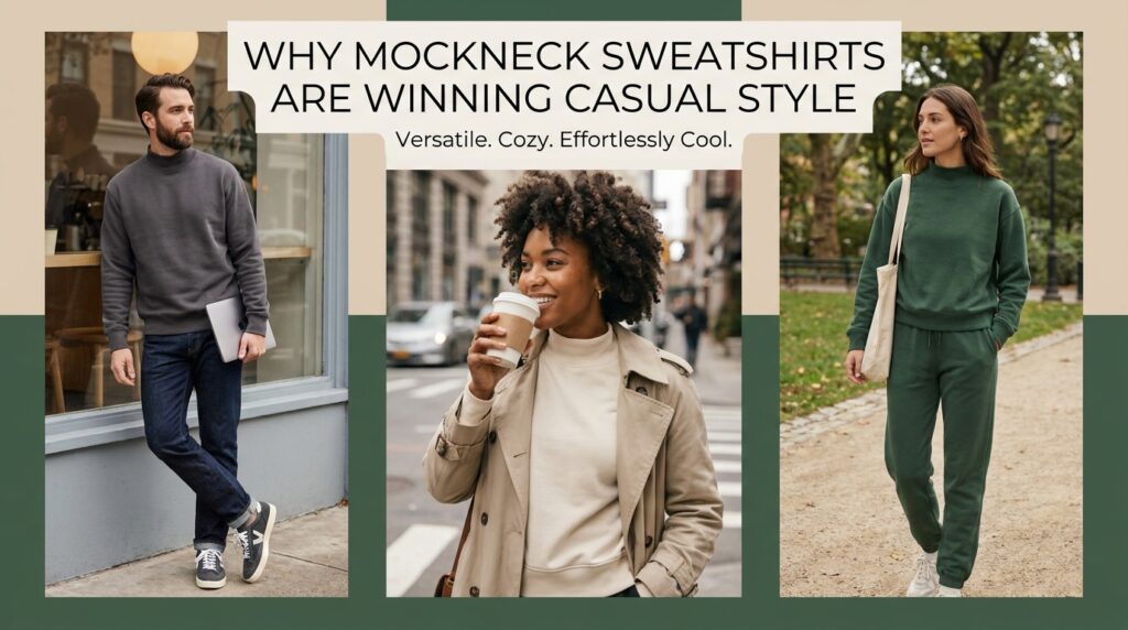 Why Mockneck Sweatshirts Are Winning Casual Style