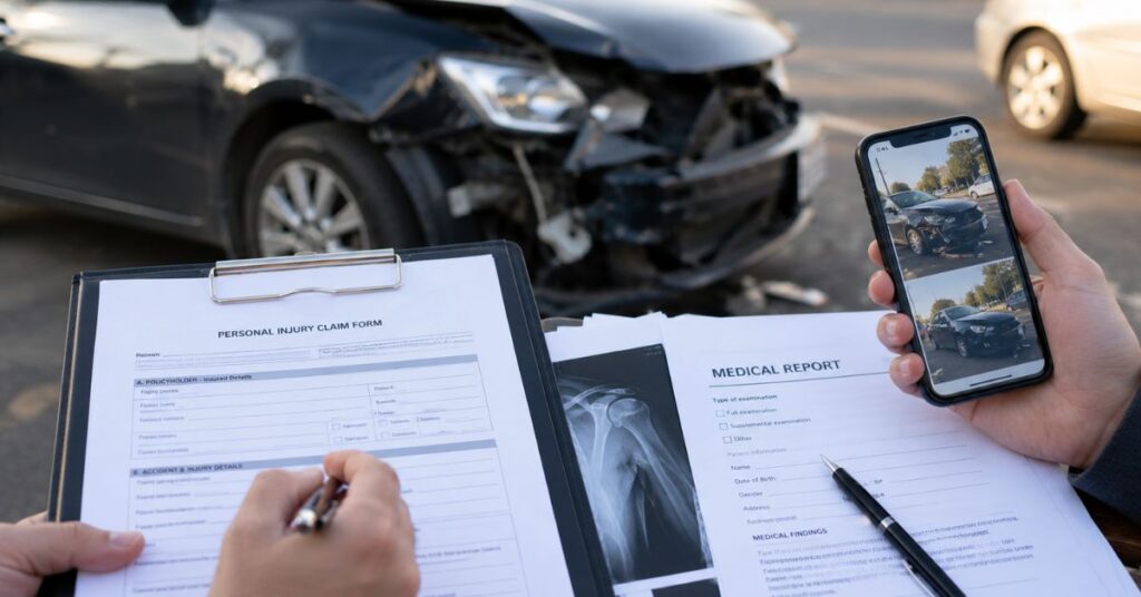 Documents and evidence used to strengthen a personal injury claim after a car accident